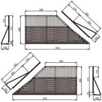 軒先スノーフェンス　スノーZ　出隅用　フック無 ステンレス製 SUS304 スワロー工業