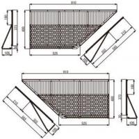 軒先スノーフェンス　スノーZ　入隅用　フック無 ドブメッキ製 スワロー工業