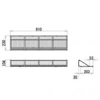 軒先スノーフェンス　スノーZ　900×230　フック無 ステンレス製 SUS304 スワロー工業