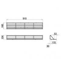 軒先スノーフェンス　スノーZ　900×160　フック無 ドブメッキ製 スワロー工業