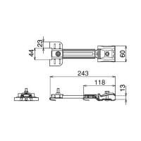 スノーフェンス取付金具　Jアーム　ショートⅡ型　横葺・段葺兼用　高耐食鋼板　