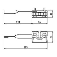 スノーフェンス取付金具　嵌合立平用　ステンレス製　スノーZ