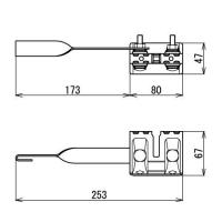 スノーフェンス取付金具　立ハゼ用　ステンレス製　スノーZ