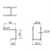 スノーフェンス取付金具　軒先neoフック　20㎜タイプ