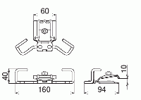 【30個入】　エルクSD　ステンレス製　ブラック　SUS304　雪止金具　スワロー工業