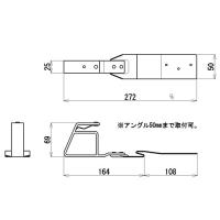 【50個入】　S型アングル　バネ式　65巾　50mm用　ドブメッキ　生地　雪止金具　スワロー工業