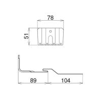 【100個入】　一体型段葺(YG)　ステンレス製　ブラック　雪止金具　スワロー工業　1116152