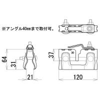 【50個入】　嵌合スワロック30　アングル用　高耐食鋼板　生地　雪止金具　スワロー工業